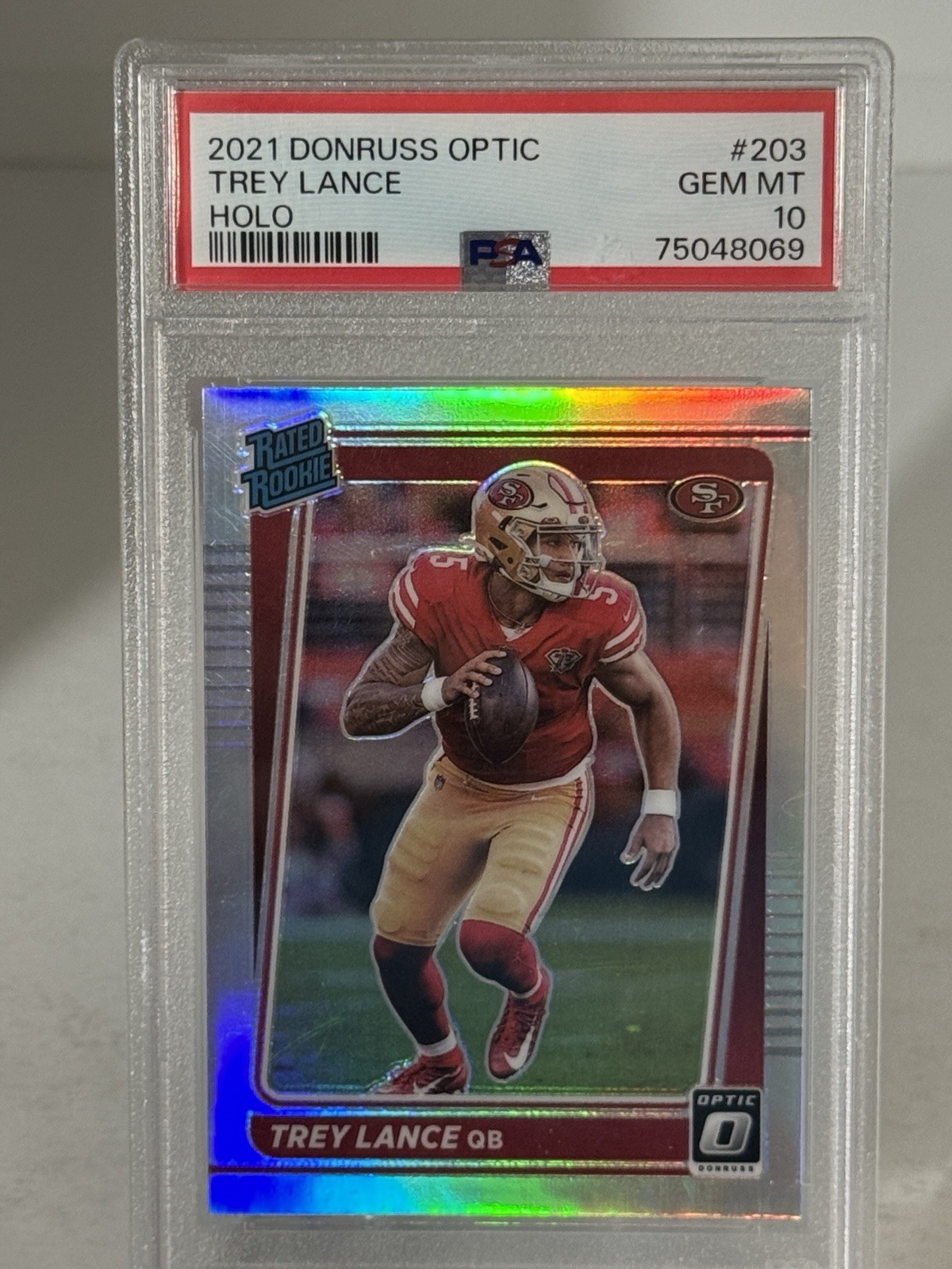 Trey Lance Panini Donruss Optic #203 Holo