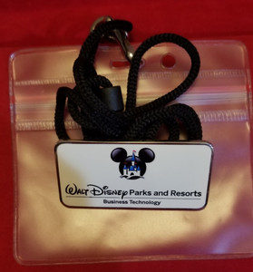 Walt Disney Parks & Resorts Business Technology Cast Lanyard w/ ID Holder