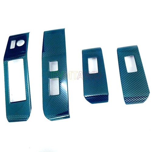 For Toyota Highlander Carbon Car Window Controls Panel Glass Lifter Switch Cover - Picture 5 of 7
