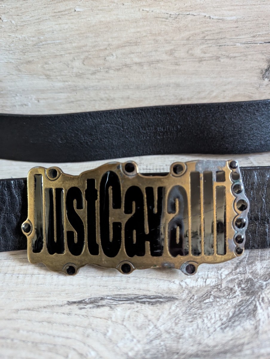 Just Cavalli Vintage black Leather Belt Italy size 85 | eBay display picture 3