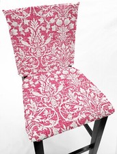Pink Floral Damask Dining Room Chair Back Covers or Seat Covers