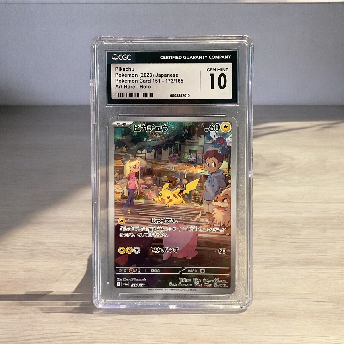 Pokemon CGC 10 GEM MINT Japanese 151 Pikachu AR 173/165 | eBay