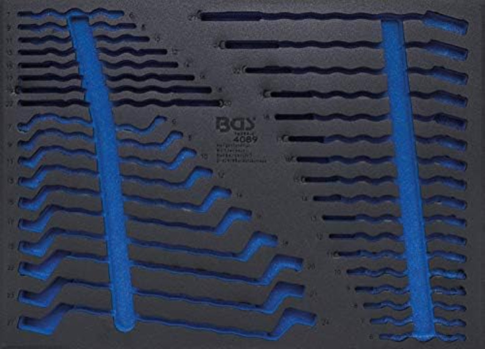 Modulo carrello BGS 4089-1 vuoto | Inserto schiuma 3/3 per officina