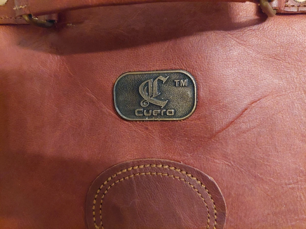 Cuero 18123321 DHK 18in Large Vintage Handmade Leather Bag for Laptop Brown