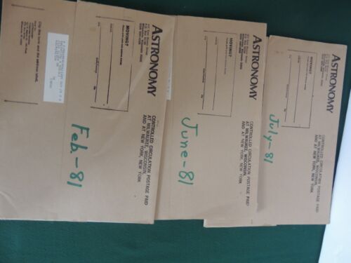 Lot of 5 NOS 1980-81 Astronomy Magazine Space Science Atomic Star Sky Planets - Imagen 2 de 2