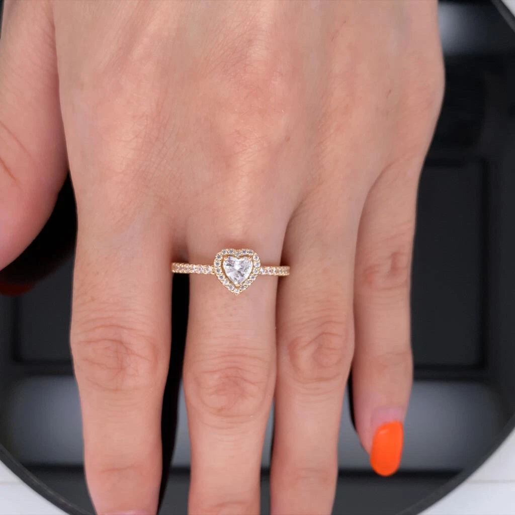 Yellow heart outlet pandora ring