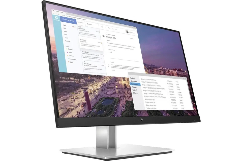 HP E23 G4 FHD 1920 x 180 60 Hz IPS 23" 16:9 Edge Lit Monitor HDMI VGA DP USB Hub - Image 3 of 4