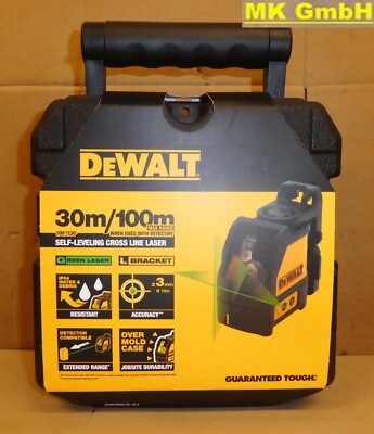 DeWalt DW 088 CG Kreuzlinienlaser im Koffer, Grüner Laser, DW088CG