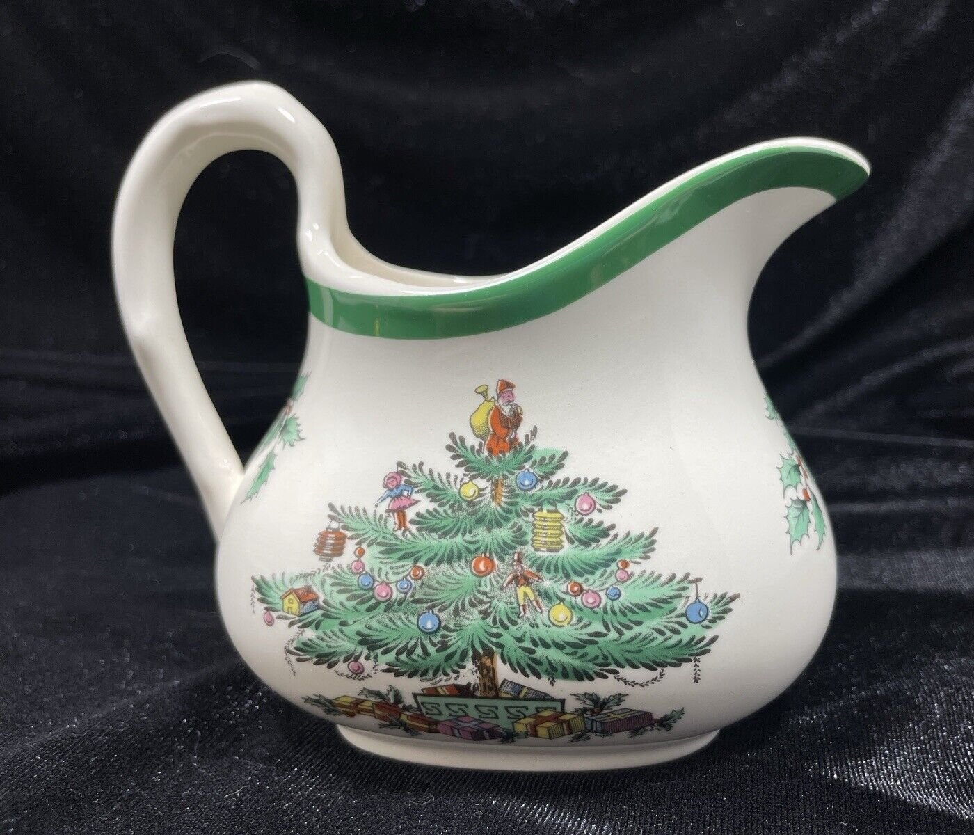 Vintage Spode England Christmas Tree Design 4.25 in Creamer