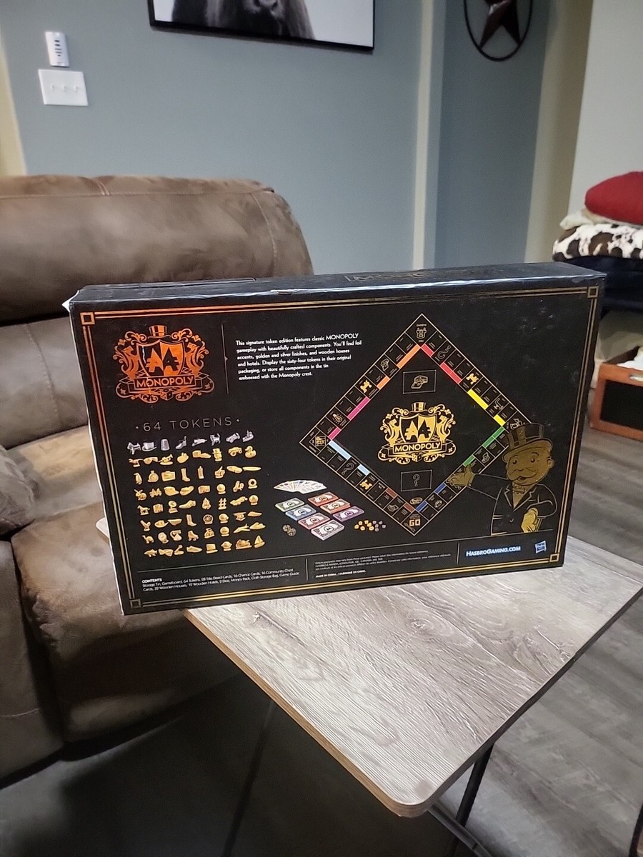 Monopoly 64 Piece Signature Token Edition Board Game 2015 Hasbro