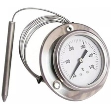 Termometro per forno, forno a legna, barbecue, BBQ, pirometro 0-500°C capillare