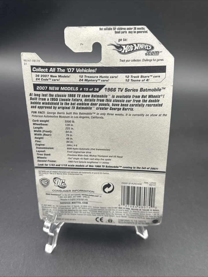 Hot Wheels 1966 TV Series Batmobile signed/autographed by George Barris NO COA - Image 4 of 4