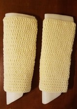 Leg Warmers Handcrafted Crochet Off White Cream NEW