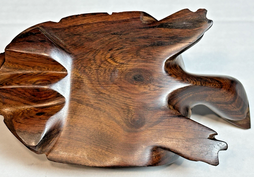 VTG Ironwood Sea Turtle Figurine Handcarved Wooden 4" Long Carved MCM Decor - Picture 3 of 11