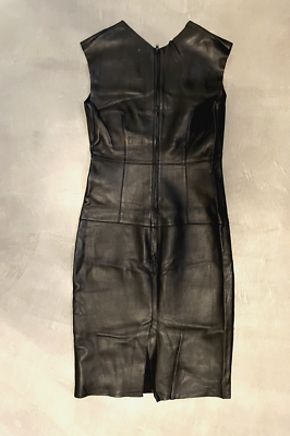 Reiss Black Leather Dress Size UK 8 - New without Tags | eBay UK