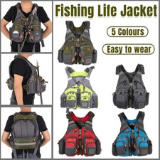 Fishing Lifejacket Multifunctional Multi Pocket Portable Outdoor Safety Vest