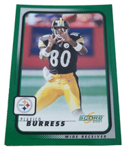 2001 Score #169 Plaxico Burress Pittsburgh Steelers NFL Football Card (H1
