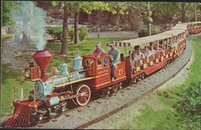 St. Louis MO. Zoological Park Zoo Line Train UNP Chrome Postcard