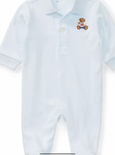 Polo Ralph Lauren Baby Romper Suit Size 6M with embroidered RL Bear nwt RRP £65