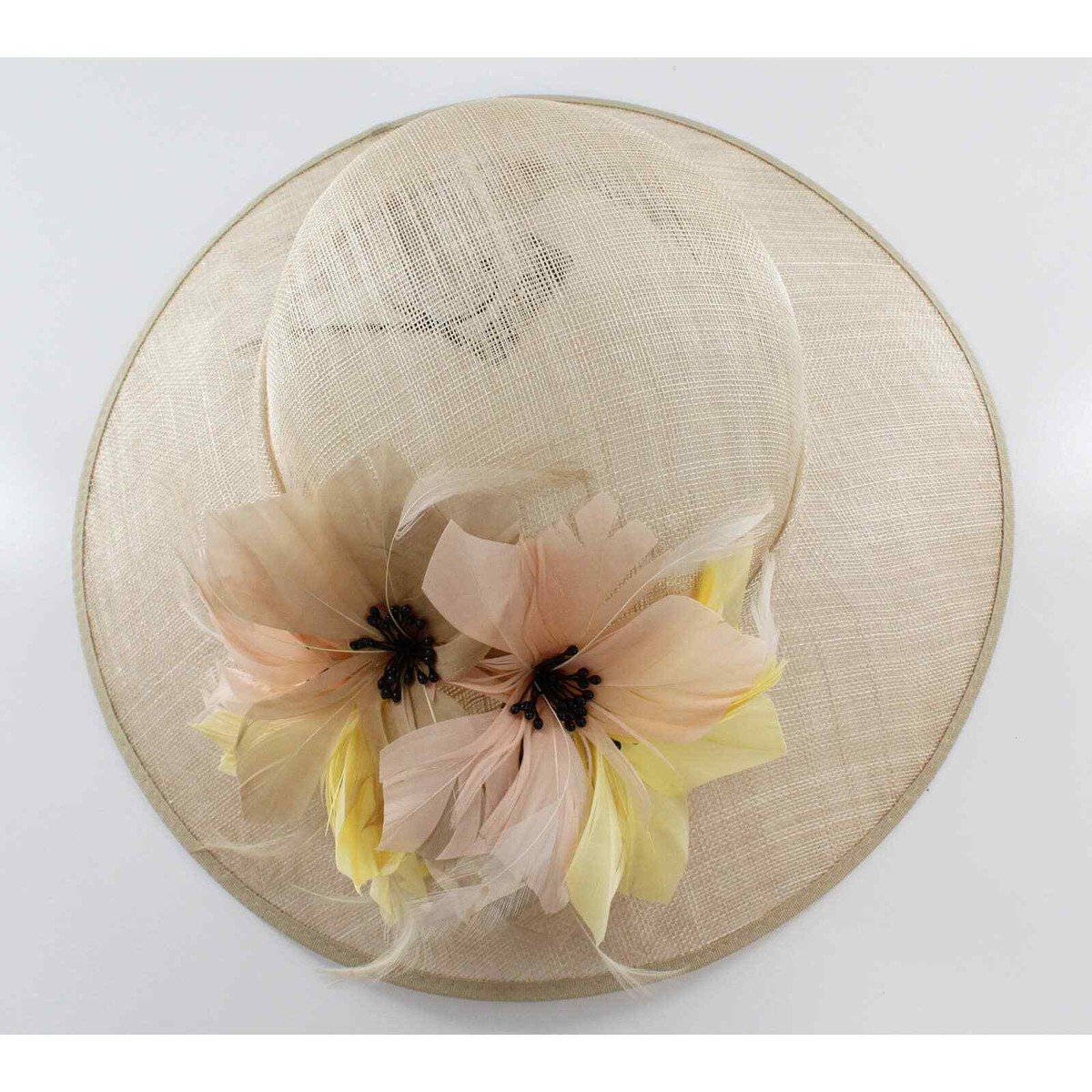 Bellissima Spring Summer Easter Church Wedding Derby Hat $148 Tags  #HT199 M839( White )Vintage Kentucky Derby, Church, Wedding, Easter  main image 4