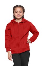 Kids Boys Girls Hoodie Zipper Unisex Fleece Hoodies PE School Sport Casual Wear
