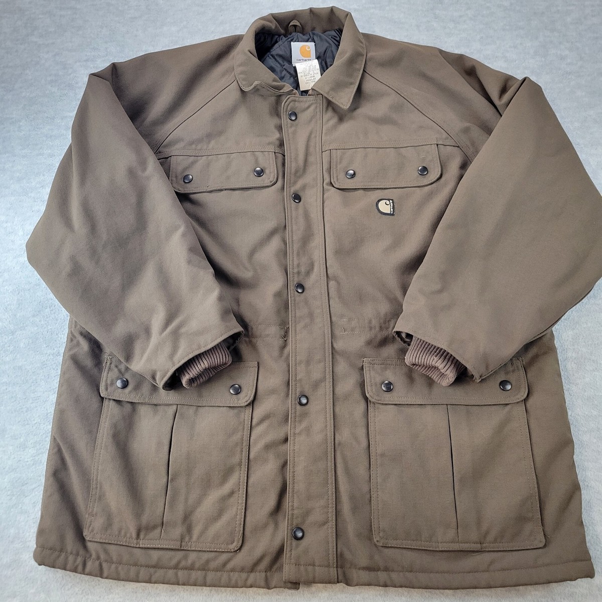 ジャケット・アウター carhartt denimcoverall 70s chorecoat USA Vtg 70s Carhartt Sanforized Denim Outdoor Work Wear Workwear