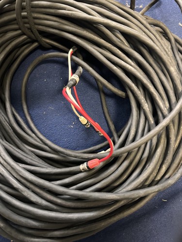 CABLE BNC Concert Used 100 Feet Cord Kenny Rogers Tour Red and White Connections - Picture 2 of 8