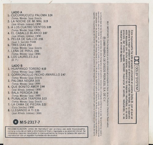 Lola Beltran 16 Exitos Rancheros 1983 re Mexico Cassette EX Latin - Picture 3 of 7