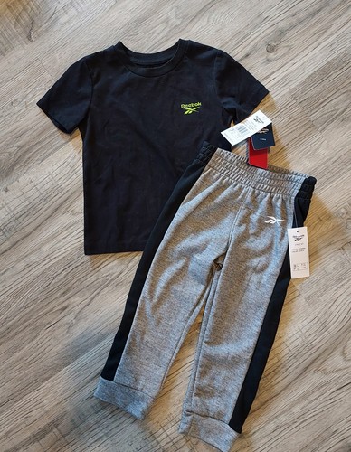 NWT Reebok Boys Athletic Outfit Size 4 Shirt/Joggers