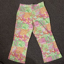 KC Parker Bright Summer CAPRI Pants COUNTRY CLUB Tropical Resort Girl's 10 USA