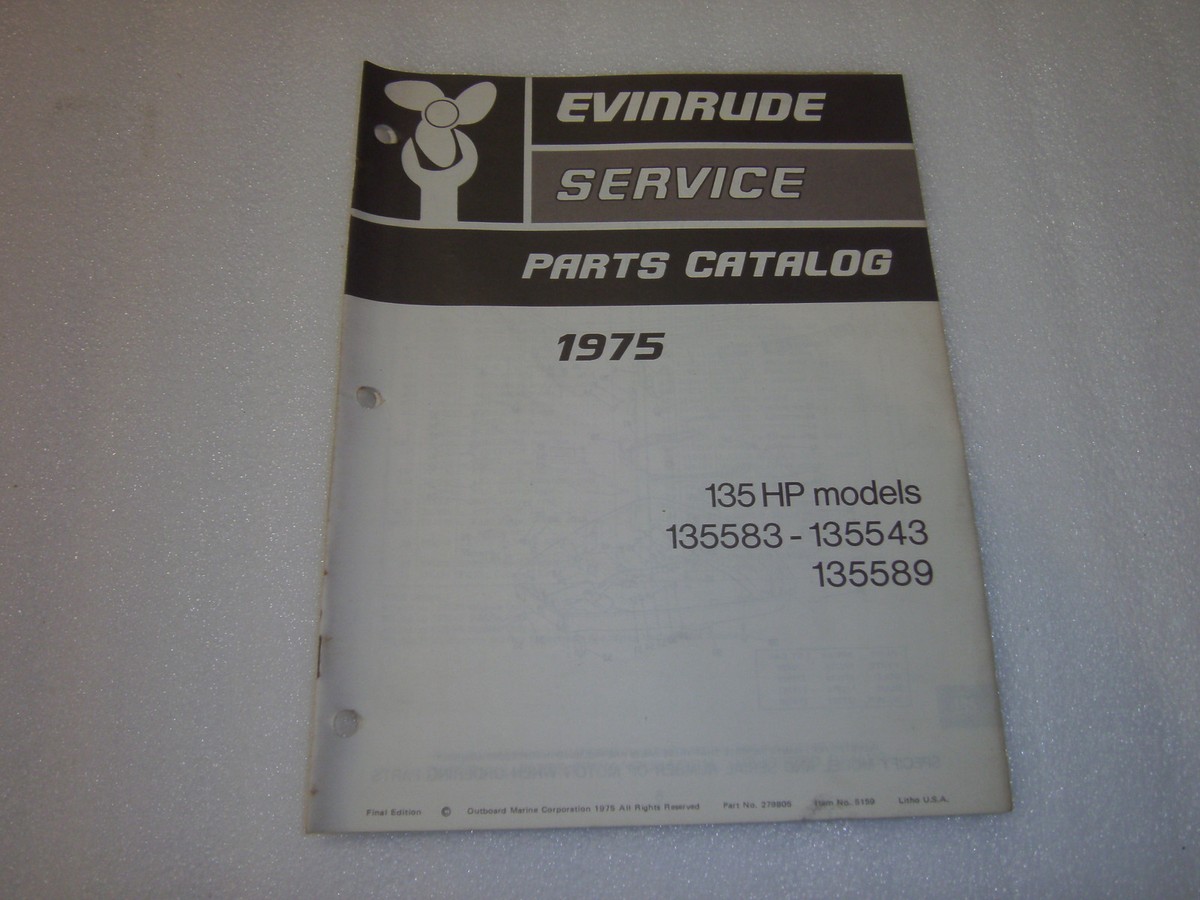 チャド Evinrude Service Parts Catalog 1975 135 HP | eBay