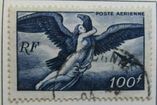 A8P9F170 France 1946-47 Air Post Stamp 100fr used