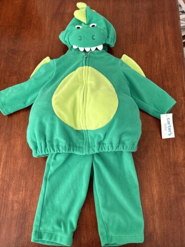Carter's Halloween Green Dinosaur Plush Costume 3-6m NWT Boys Girls Set 3-6m