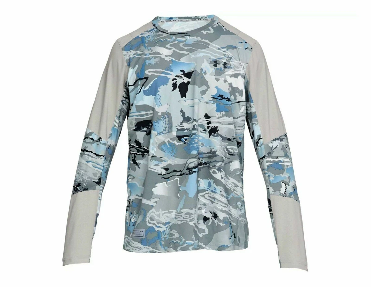 60 Under Armour CoolSwitch Long Sleeve Fishing Shirt Hydro Camo Men s XL