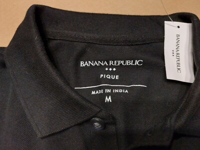 banana republic black polo