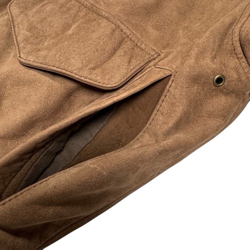 Chaqueta de Colección Años 90 G-111 Global Identity 100% Gamuza Talla M Bronceado Aviador Bombardero - Imagen 7 de 14