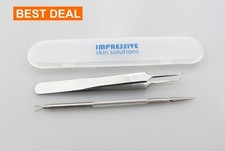 Blackhead Acne Remover Tweezer and Comedone Extractor Set 2 PCS-Surgical Steel