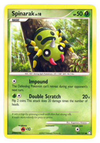 Pokemon - Spinarak - 103/123 - Common - Mysterious Treasures - NM