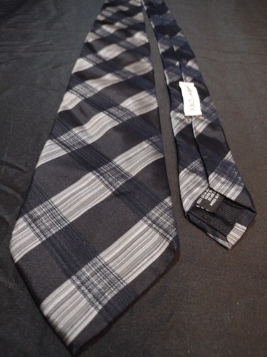 Dolce & Gabbana Tie _ Made in Italy 100% Silk _ Black/White Plaid Pattern