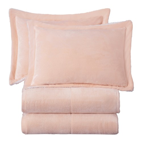 Chezmoi Collection 3-Piece Ultra-Soft Plush Micromink Sherpa Comforter Set - Picture 16 of 26