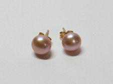 Women's Pink Pearl 14K Gold Stud Earrings