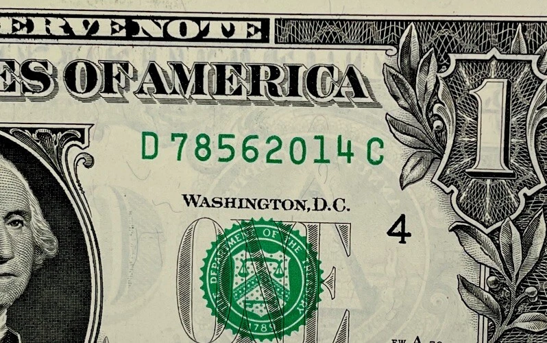 Birthday/Anniversary Dollar May 6 2014 . Fancy Serial Number Uncirculated “Gem” - Image 2 of 4