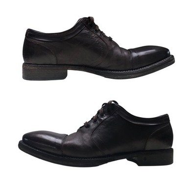 $798 JOHN VARVATOS COLLECTION- Fleetwood Vintage Oxford Italian Leather Shoes 8