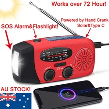 50000mAh Wind up Solar Radio Hand Crank Emergency FM/AM USB Charger Torch Light