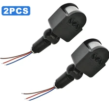 2X Outdoor 180° Degree Security PIR Motion Movement Sensor Detector Switch 265V