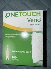 NEW OneTouch VERIO Blood Glucose Sugar Diabetic Test Strips 100 Pack 09/30/2023