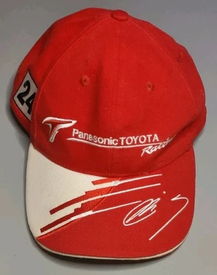 Vintage Panasonic-Toyota Mika Salo #24 Formula 1 Red Baseball Cap - Image 1 of 4