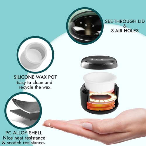 Nasenwachs Set Mini Wachswärmer für Ohr Augenbrauen Haarentfernung Waxing Kit Damen Herren - Bild 9 von 19