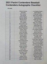 2021 Panini Contenders Baseball Contenders Autographs Complete Set