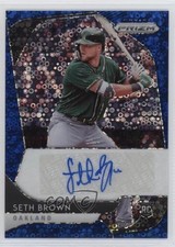 2020 Prizm Rookie Quick Pitch Blue Donut Circle 27/50 Seth Brown Auto RC 1u6